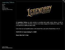 Tablet Screenshot of legendarytattoostudio.com